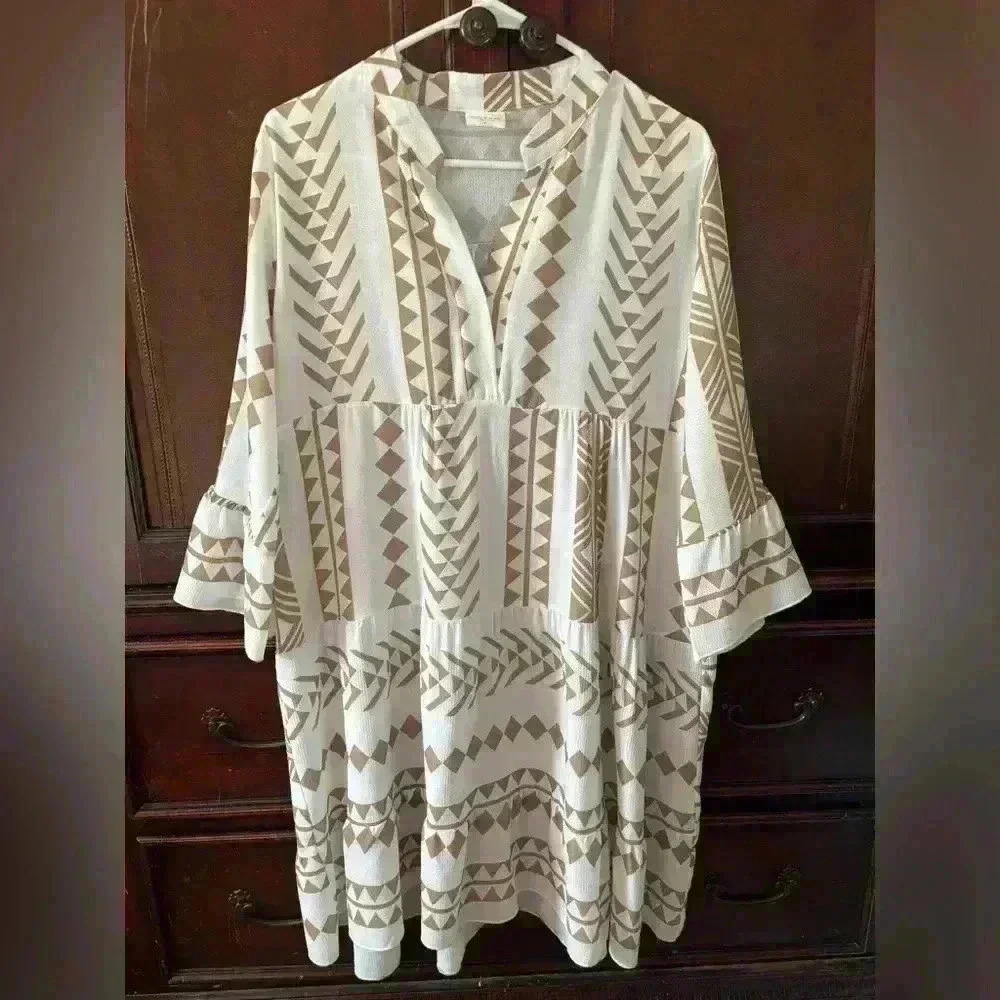 Silk and Salt sz small Aztec babydoll dress